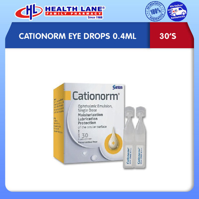 CATIONORM EYE DROPS 0.4ML (30'S)